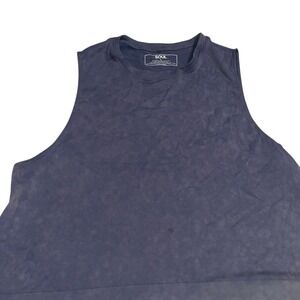 Soul Womens Seamless Crew Neck Sleeveless Pullover Gray Cropped Tank Top Size L